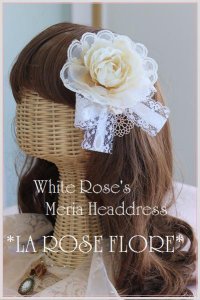 ホワイトローズのヘッドドレス