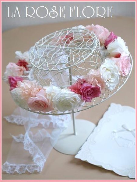 画像1: おリボンレースの花冠 (1)