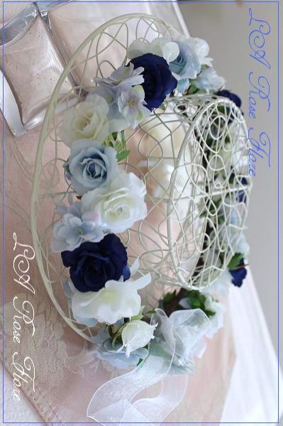 画像1: 白ｘ水色ｘ青色の花冠 (1)